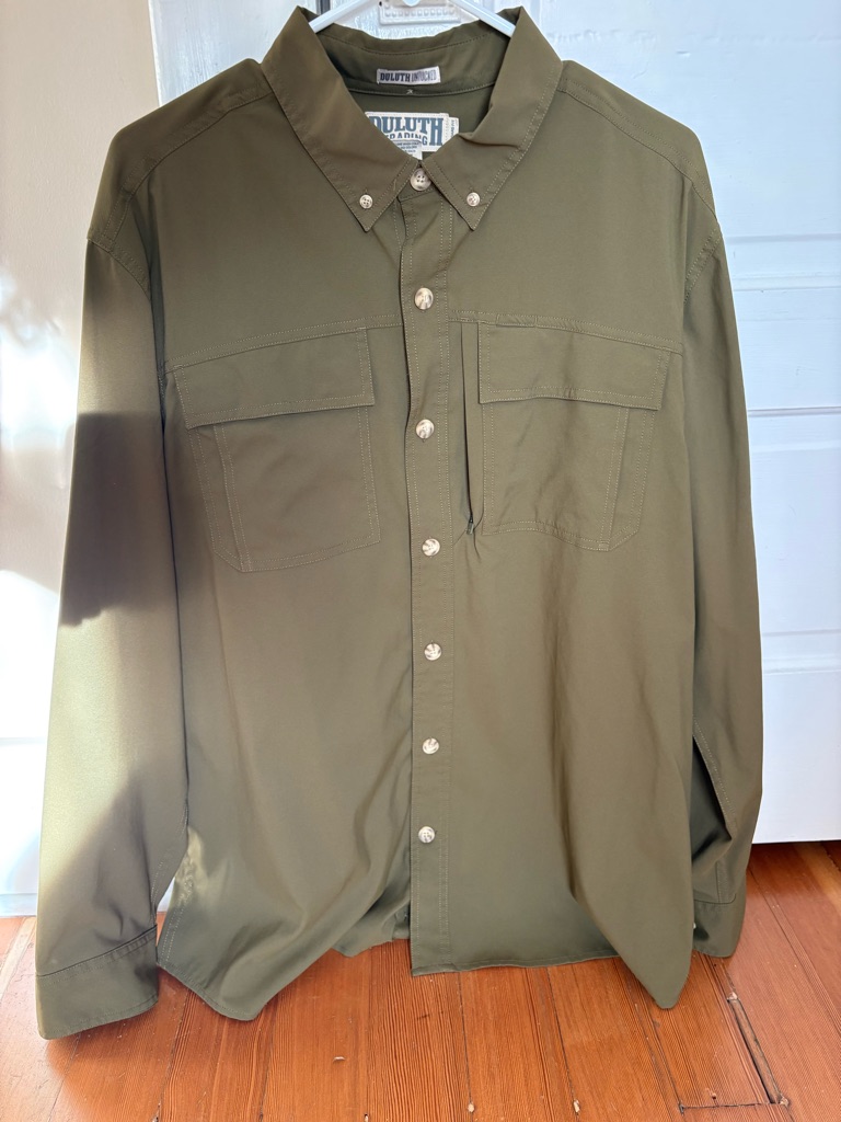 Duluth Trading Co Olive Green Men’s Button-Down Shirt
